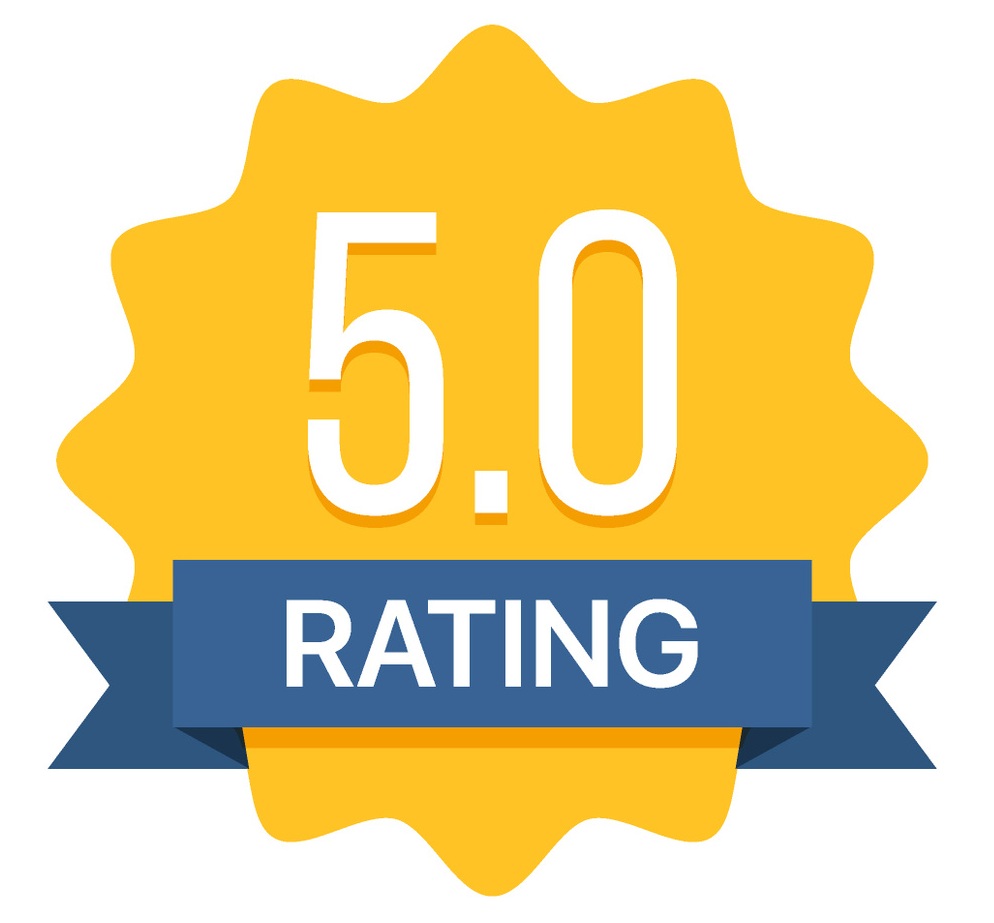 Five-star rating badge design