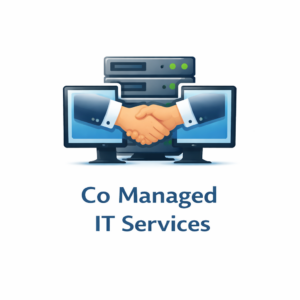 Handshake between computers representing IT services