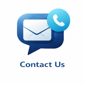 Contact information icon and text